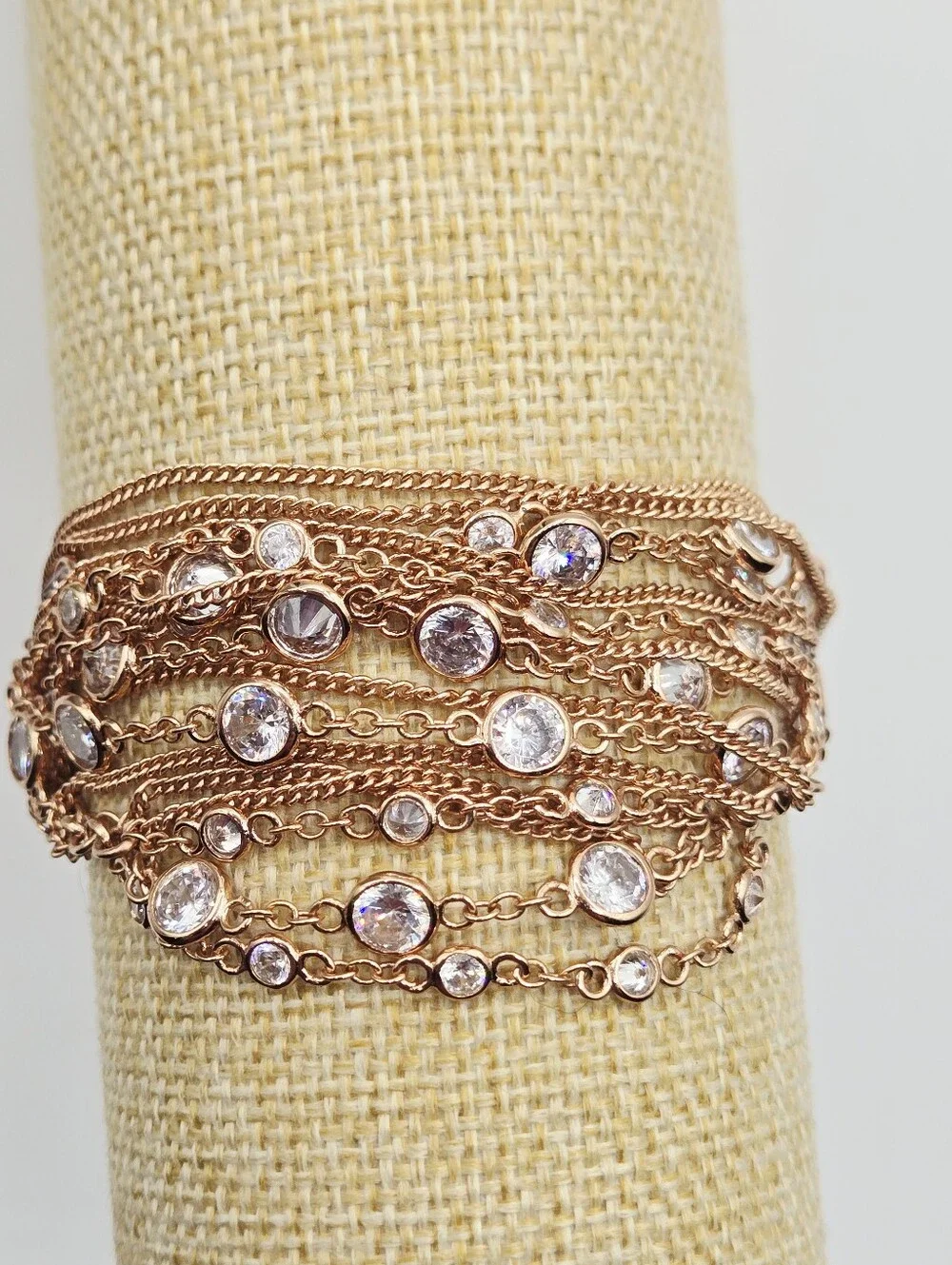 KENDRA SCOTT Rose Gold Multi-strand Adjustable Bracelet Crystals